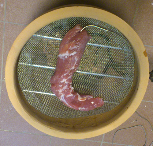 pork tenderloin in
                smoker